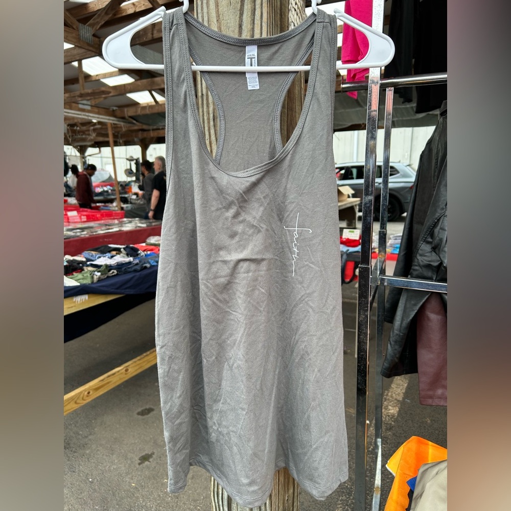 Men's Gray Muscle Shirt Faith